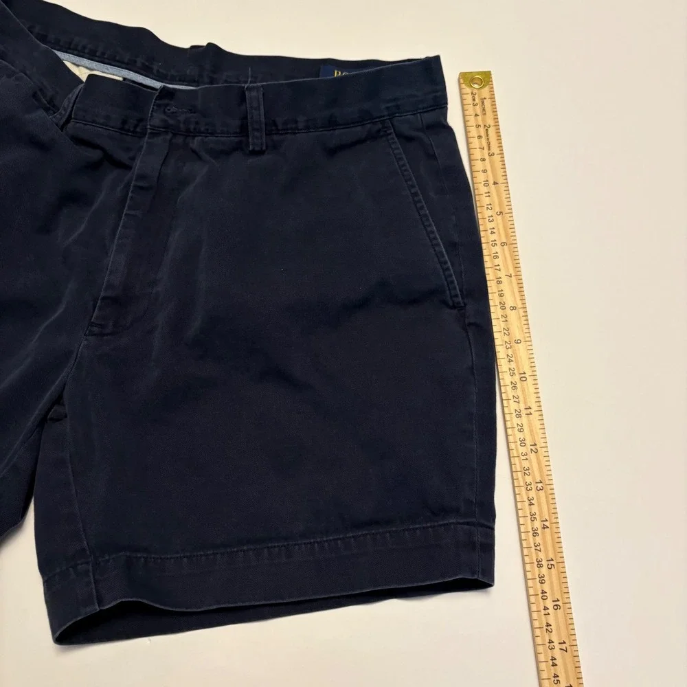 Polo Ralph Lauren Chino Shorts Mens 35 Navy Blue Classic Fit 6